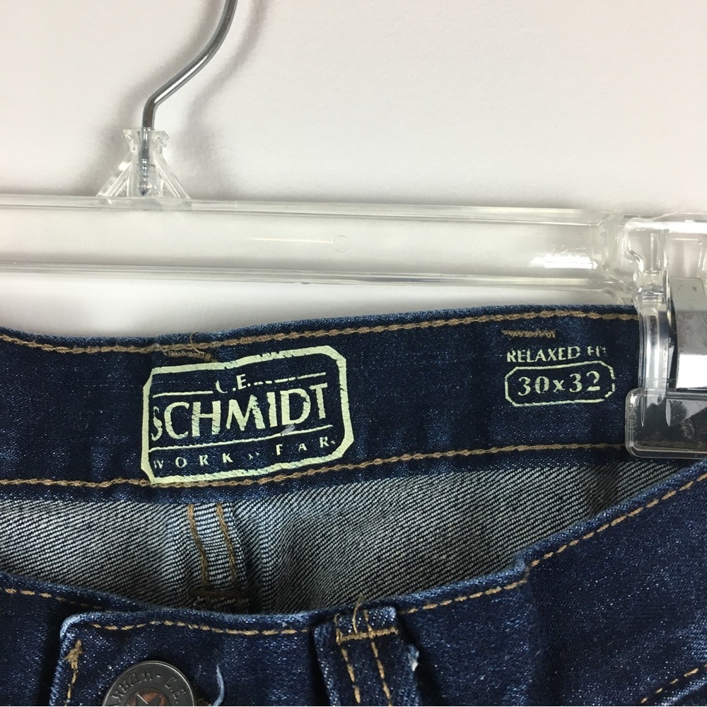 C E Schmidt Workwear Dark Wash Relaxed Fit Denim Jeans Stretch 30x32 - Picture 10 of 16